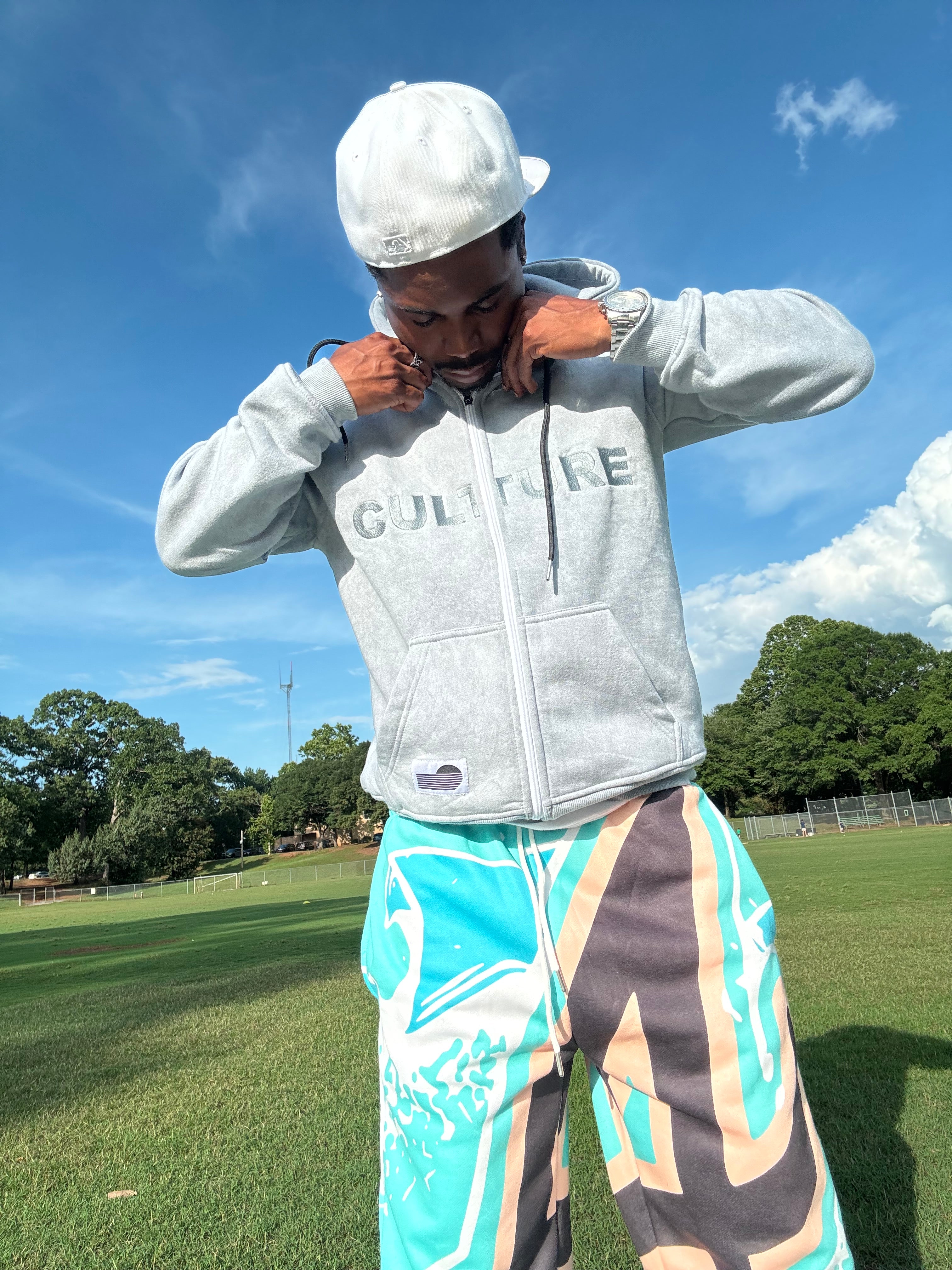Vintage Tie Dye Culture Hoodie with Regulator on Hood